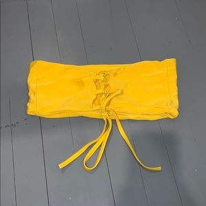 Lace up bathing suit top